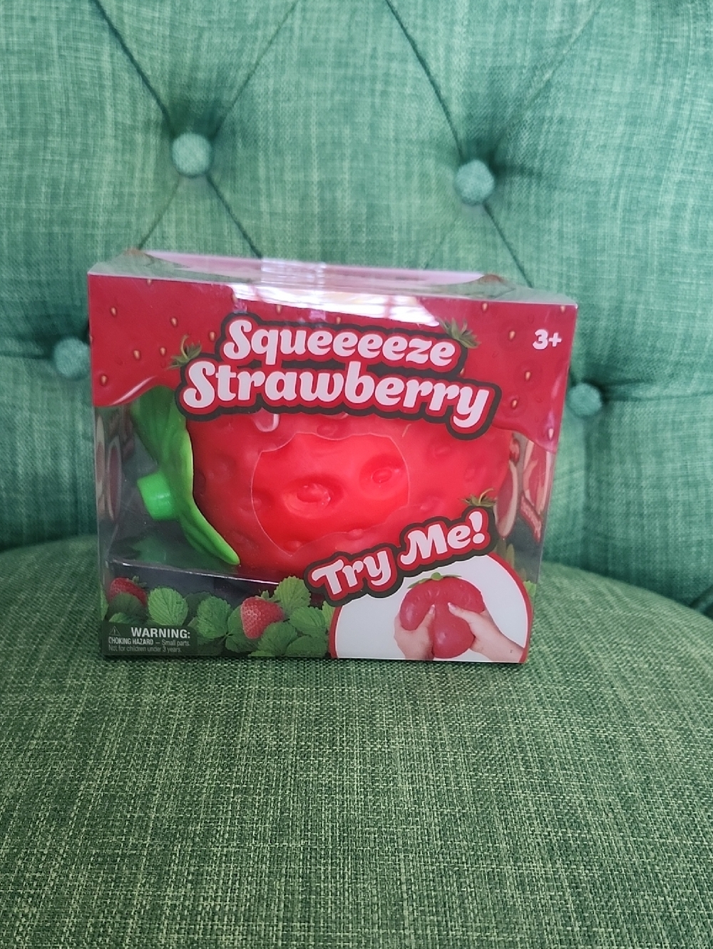 Squeeeze Strawberry Red Sensory Toy - Slow Rise